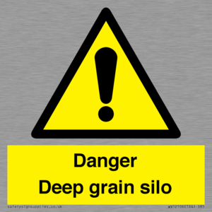 Danger Deep grain silo